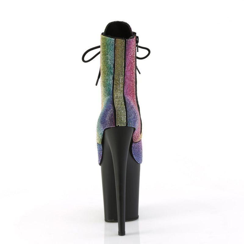 Pleaser Flamingo-1020RS Women's Heels Boots Multicolor / Black | NZ NUKDAB