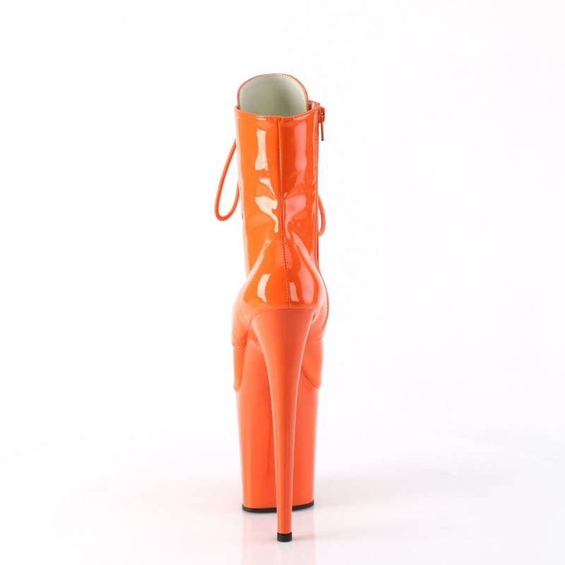 Pleaser Flamingo-1020 Women's Heels Boots Orange | NZ MTWQNV