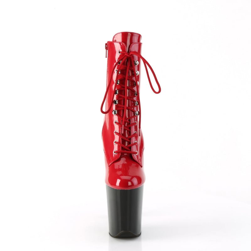 Pleaser Flamingo-1020 Women's Heels Boots Red / Black | NZ NDCEQF