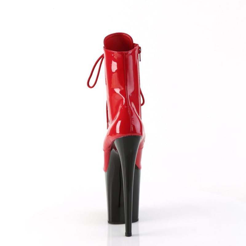 Pleaser Flamingo-1020 Women's Heels Boots Red / Black | NZ NDCEQF