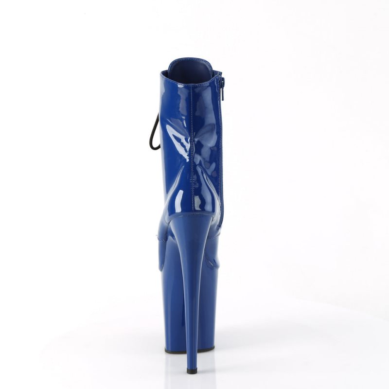 Pleaser Flamingo-1020 Women's Heels Boots Blue | NZ LUHVES