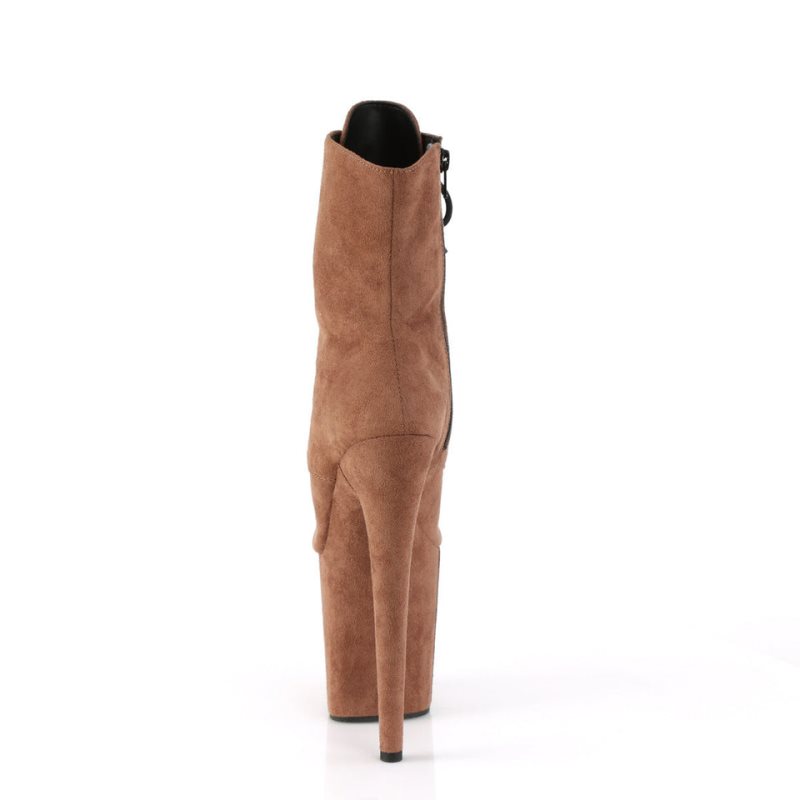 Pleaser Flamingo-1021FS Women's Heels Boots Brown | NZ FMGHJI