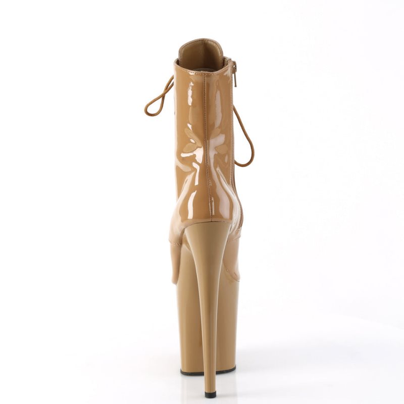 Pleaser Flamingo-1021 Women's Heels Boots Brown | NZ ALVJPO