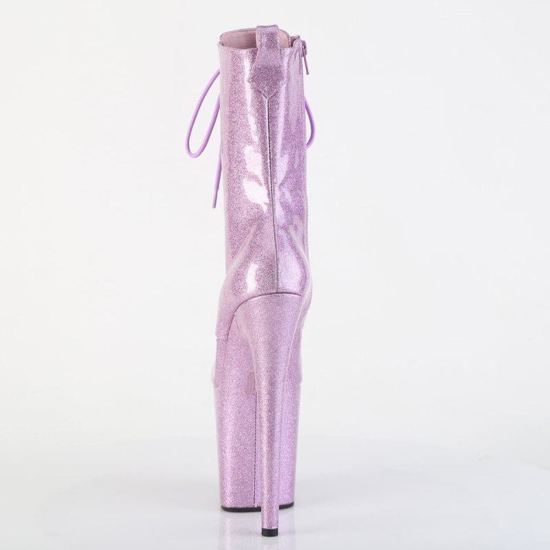 Pleaser Flamingo-1040GP Glitter Women's Heels Boots Purple | NZ XMTVDL