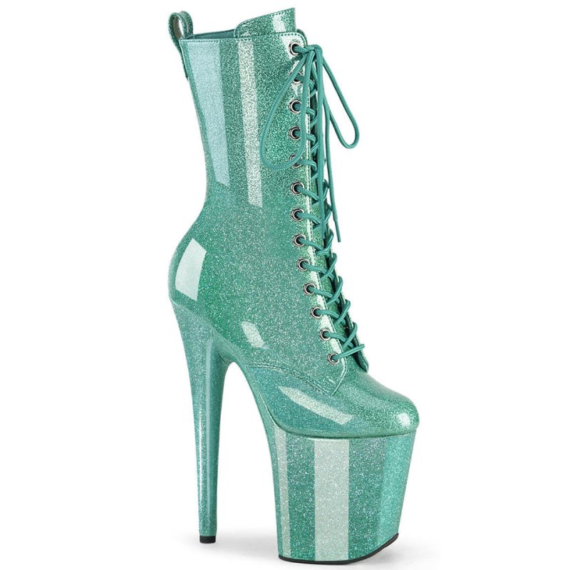 Pleaser Flamingo-1040GP Women\'s Heels Boots Blue | NZ OHIWVM