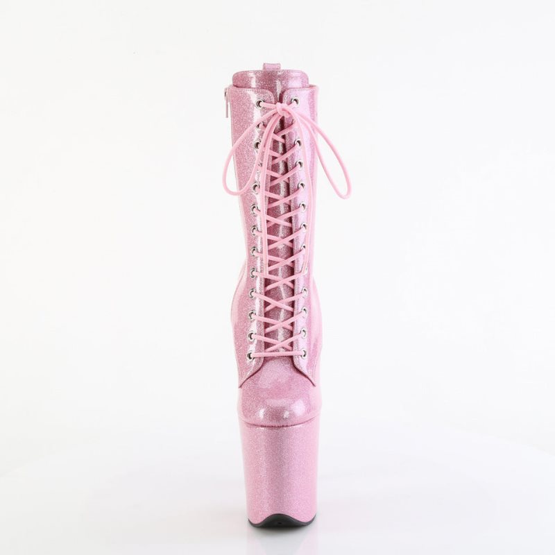 Pleaser Flamingo-1040GP Women's Heels Boots Pink | NZ XATKWZ