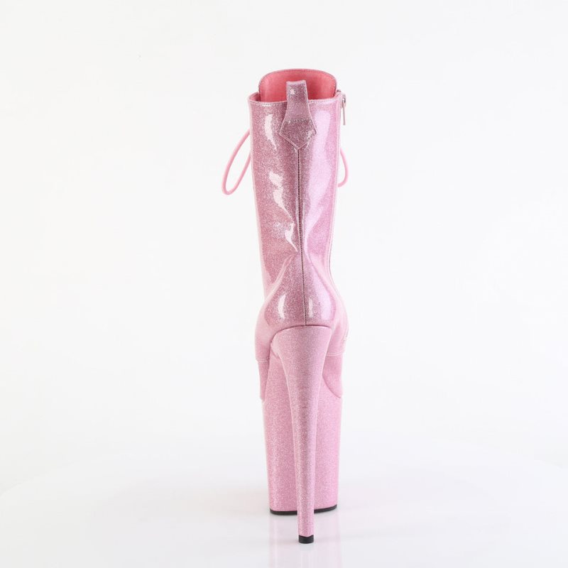 Pleaser Flamingo-1040GP Women's Heels Boots Pink | NZ XATKWZ