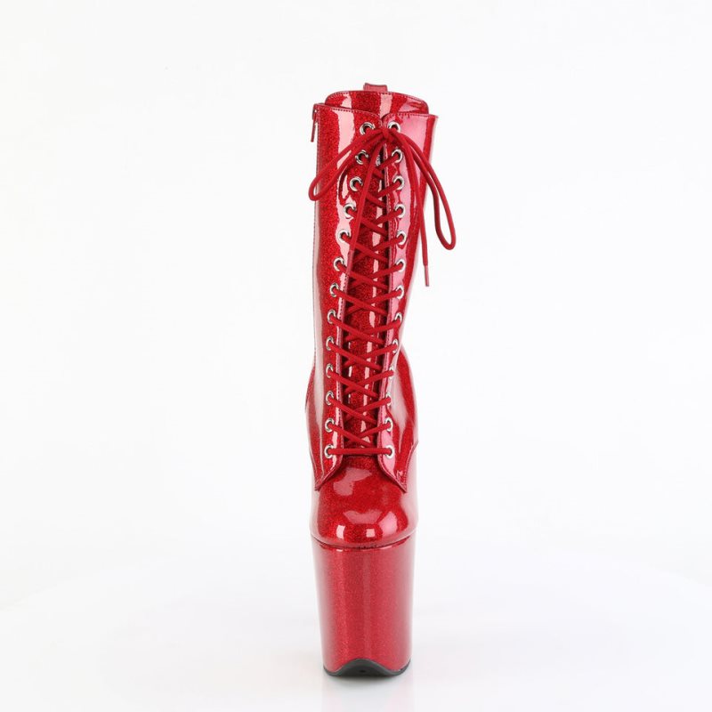 Pleaser Flamingo-1040GP Women's Heels Boots Red | NZ AUCSVB