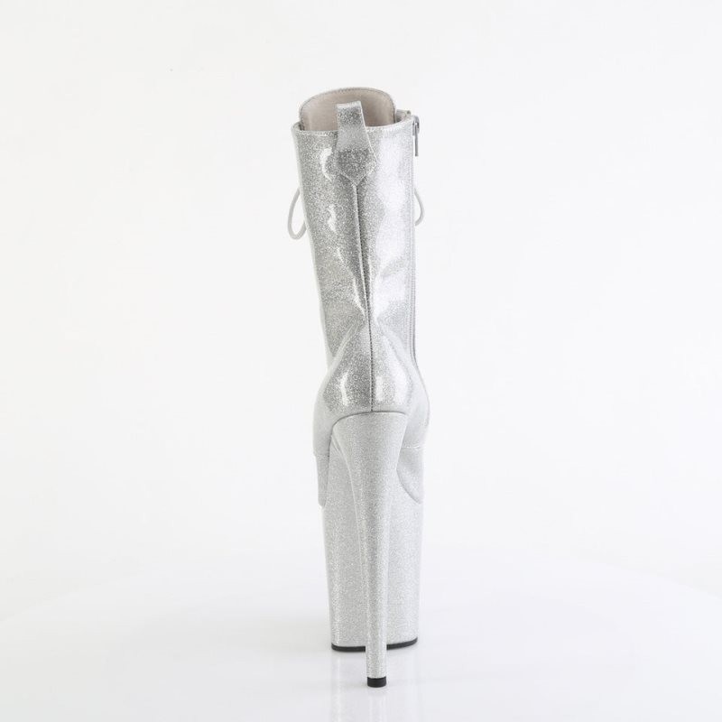 Pleaser Flamingo-1040GP Women's Heels Boots Silver | NZ CSQLWN