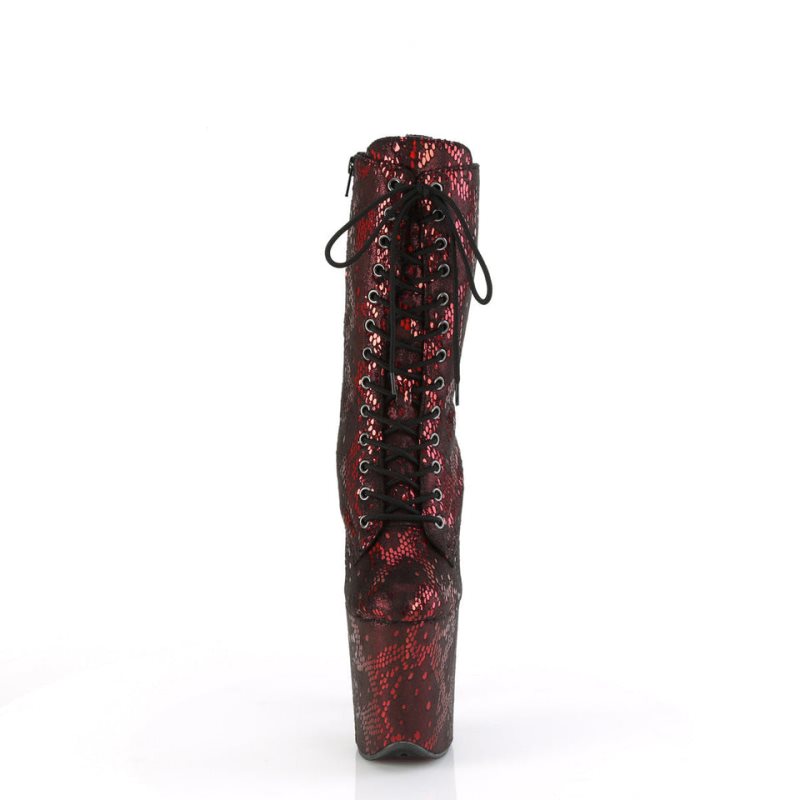 Pleaser Flamingo-1040SPF Women's Heels Boots Red | NZ GSKZRP