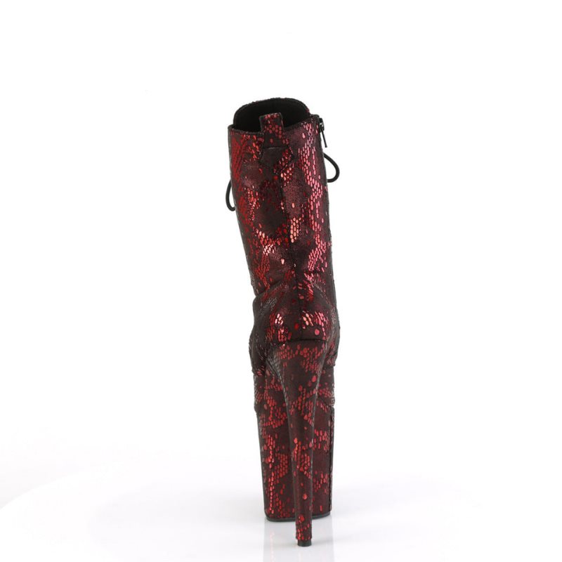 Pleaser Flamingo-1040SPF Women's Heels Boots Red | NZ GSKZRP