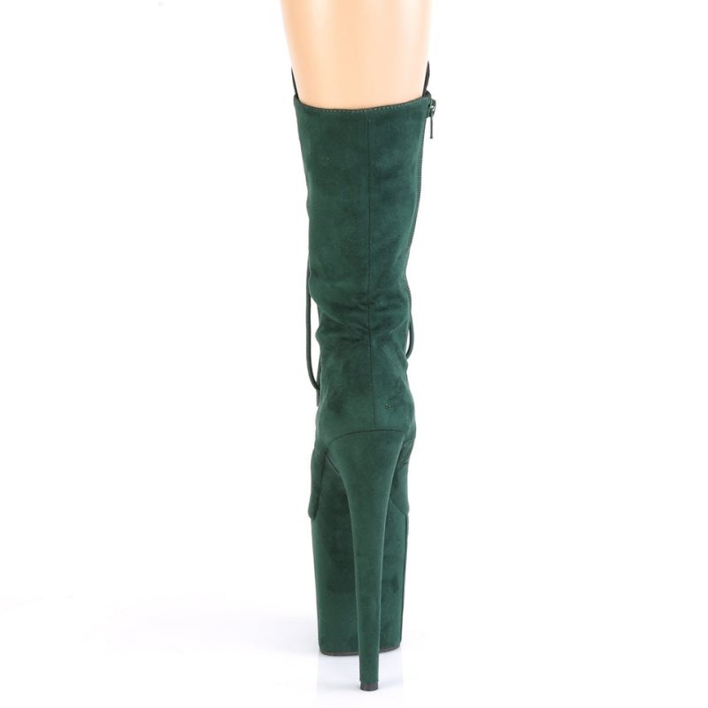 Pleaser Flamingo-1050FS Women's Heels Boots Green | NZ XCDYQO