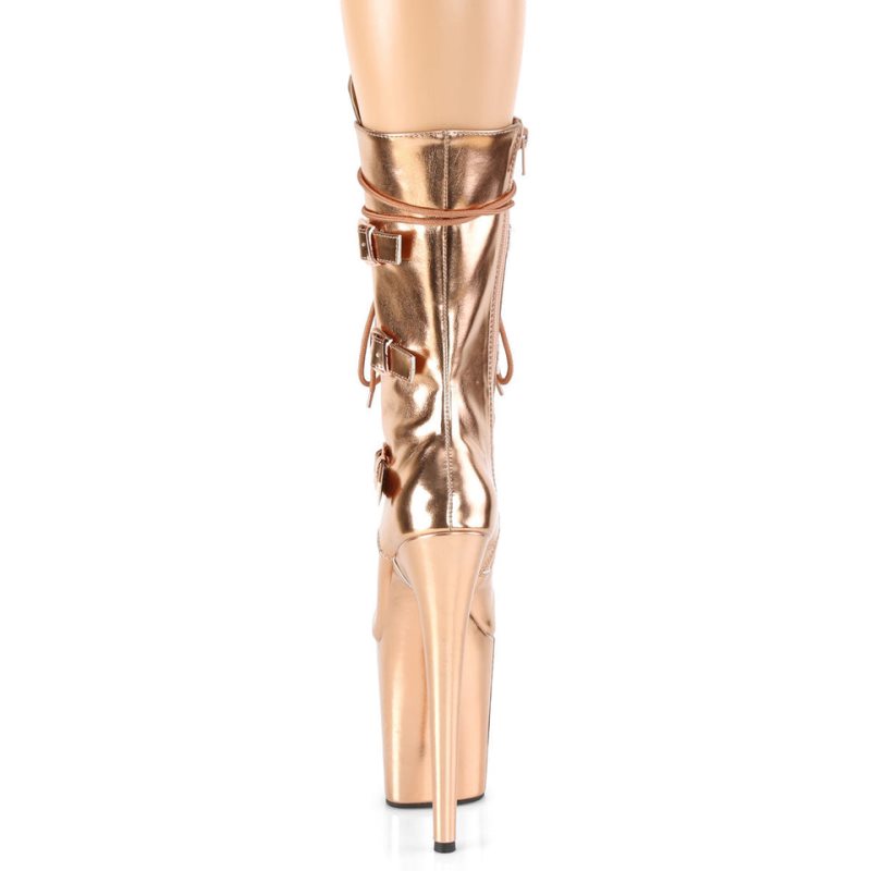Pleaser Flamingo-1053 Women's Heels Boots Rose Gold | NZ ENDXOW