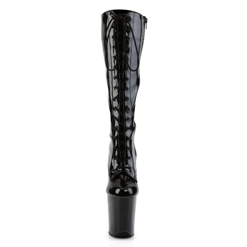 Pleaser Flamingo-2023 Women's Knee-high Boots Black | NZ XJFVGA