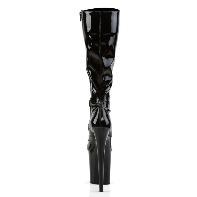 Pleaser Flamingo-2023 Women's Knee-high Boots Black | NZ XJFVGA