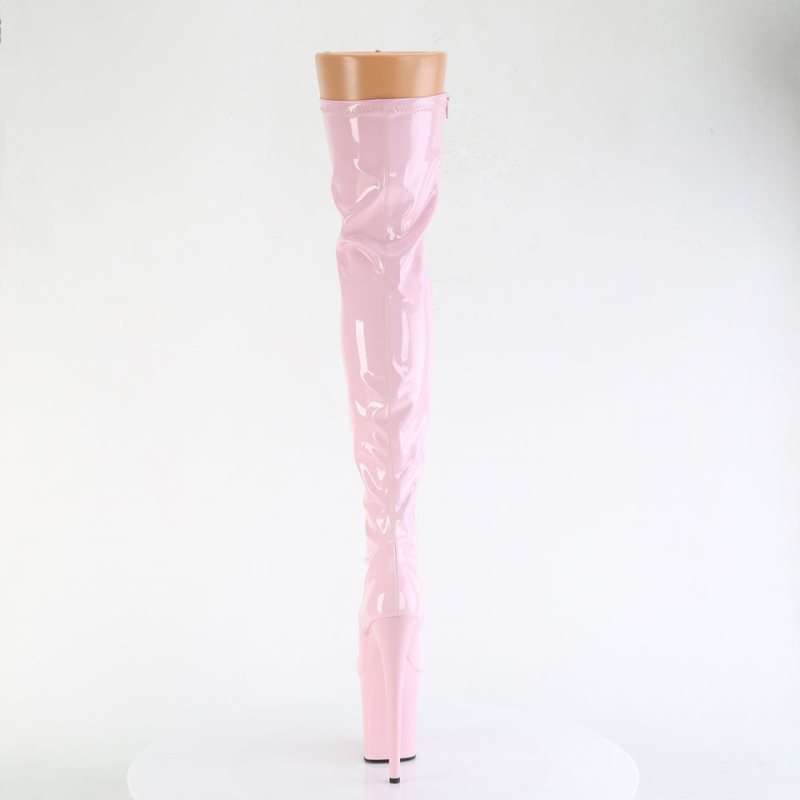 Pleaser Flamingo-3000 Women's Thigh High Boots Pink | NZ YKPHFW