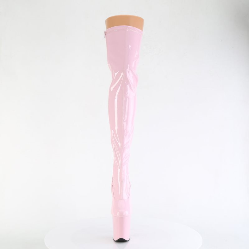 Pleaser Flamingo-3000 Women's Thigh High Boots Pink | NZ YKPHFW