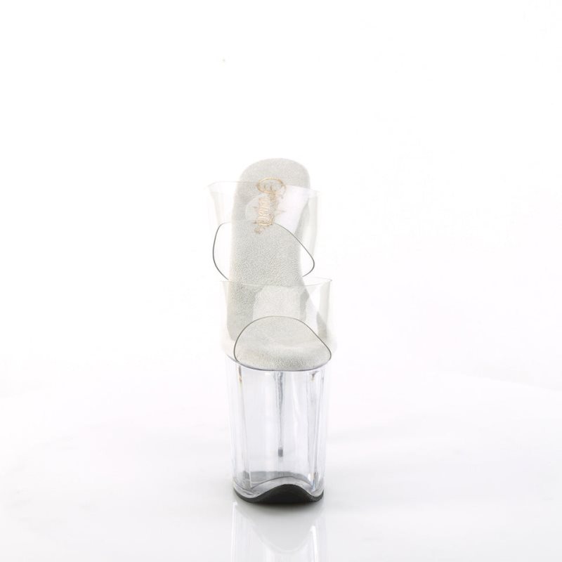 Pleaser Flamingo-802 Women's Platform Slides Clear | NZ EPYNQH