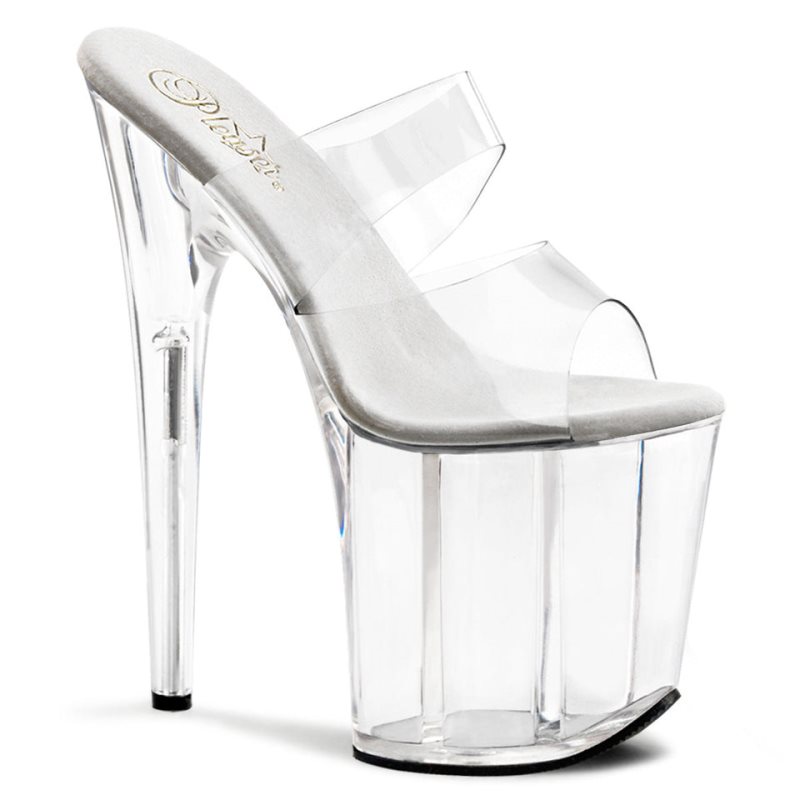 Pleaser Flamingo-802 Women\'s Platform Slides Clear | NZ EPYNQH