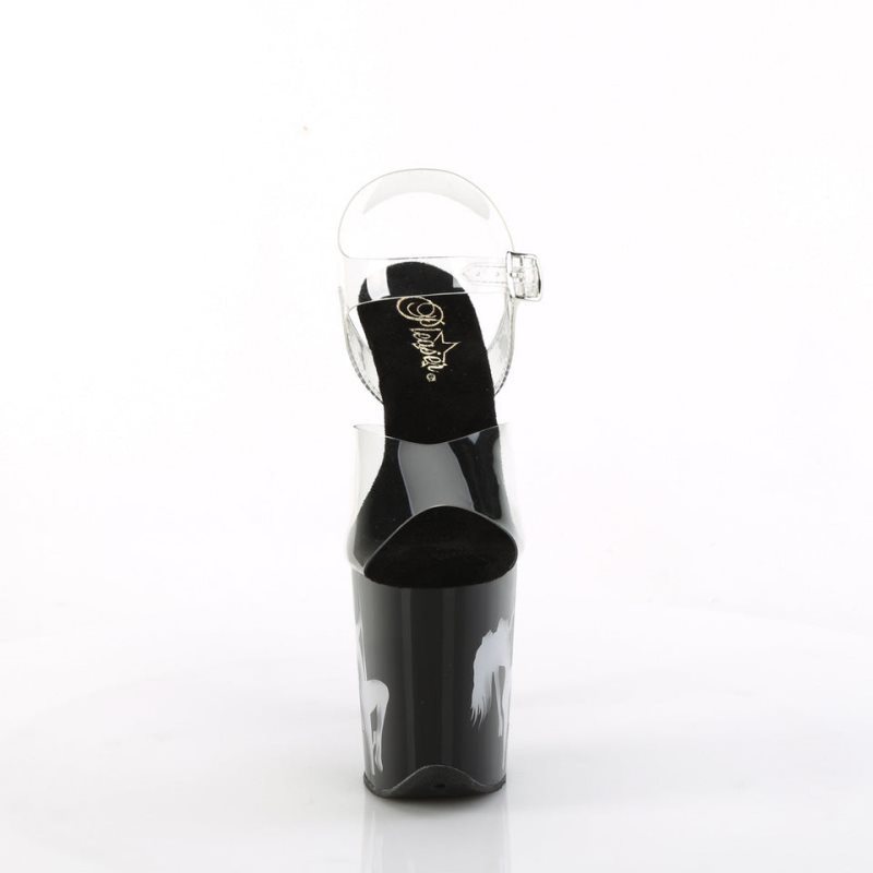 Pleaser Flamingo-808NLSG Women's Platform Heels Sandals Multicolor / Clear | NZ HTFSCZ