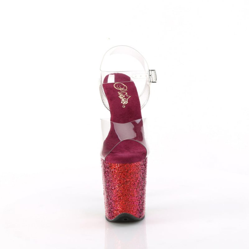 Pleaser Flamingo-808RBG Women's Platform Heels Sandals Multicolor / Clear | NZ NRXEDP
