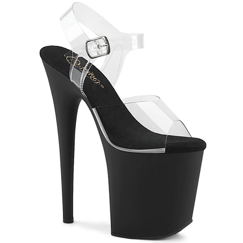 Pleaser Flamingo-808 Women\'s Platform Heels Sandals Black | NZ KOGDFX