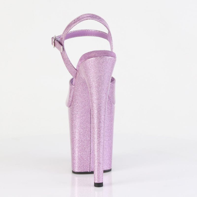 Pleaser Flamingo-809GP Women's Platform Heels Sandals Purple | NZ QWTGDV