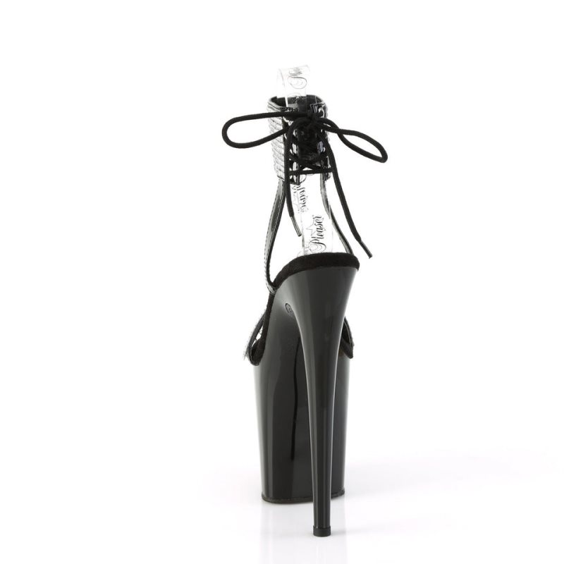 Pleaser Flamingo-870 Women's Platform Heels Sandals Black | NZ LDZMQX