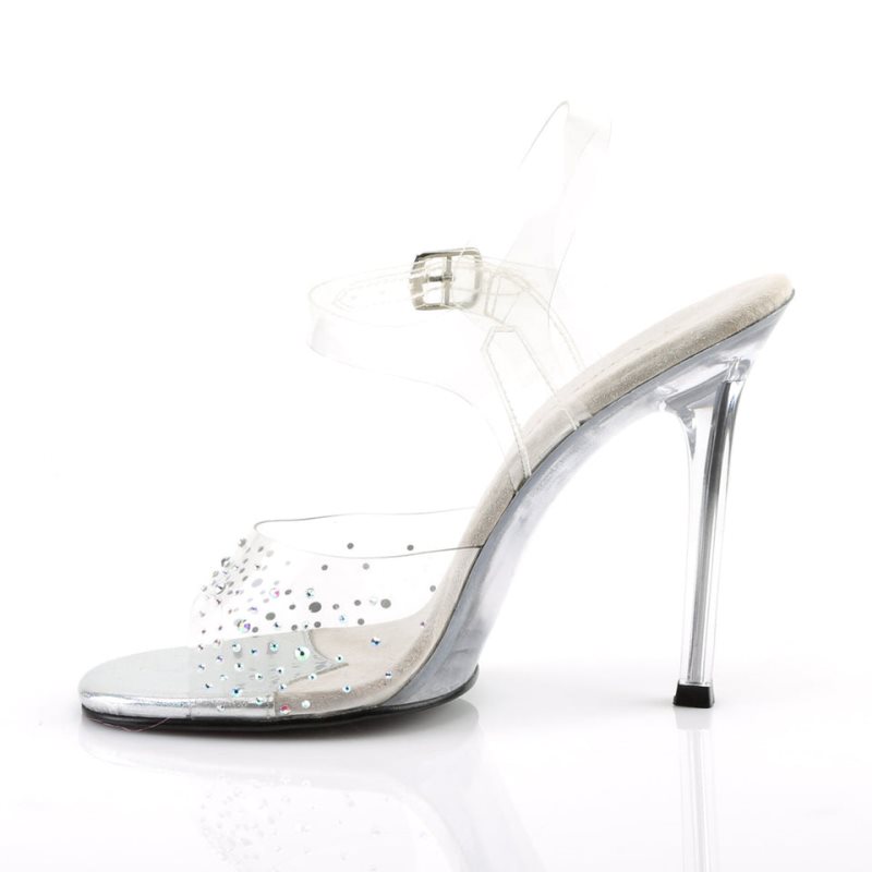 Pleaser Gala-08SD Women's Heels Sandals Clear | NZ CTIHMV