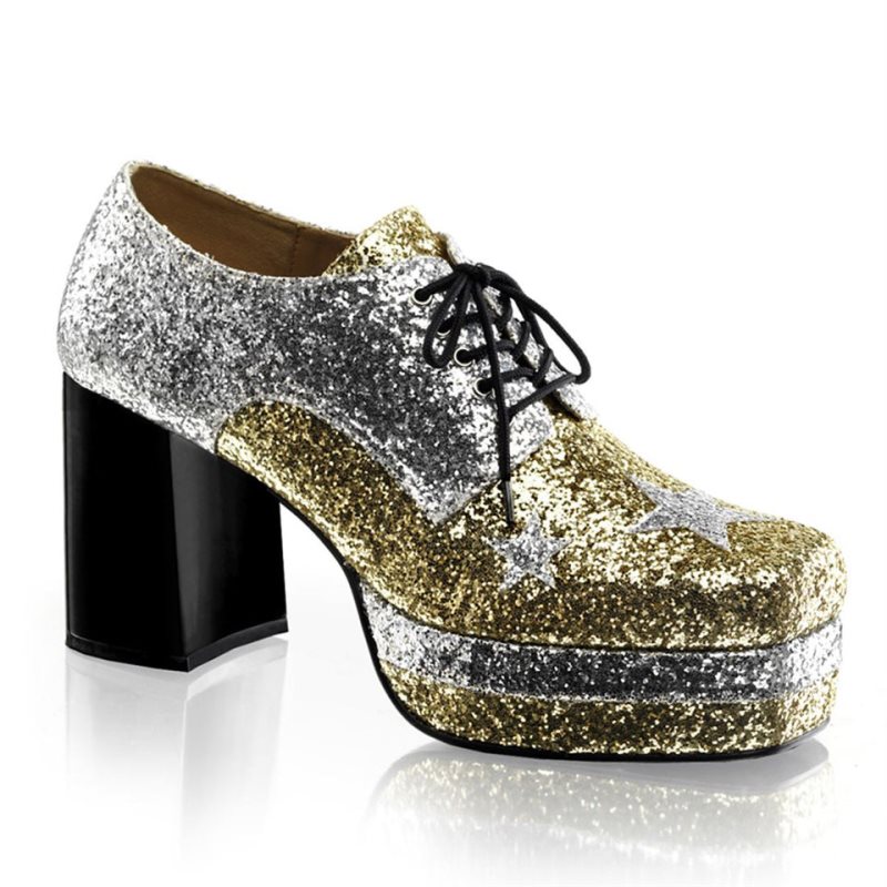 Pleaser Glamrock-02 Women\'s Ankle Boots Silver | NZ NAPFMV