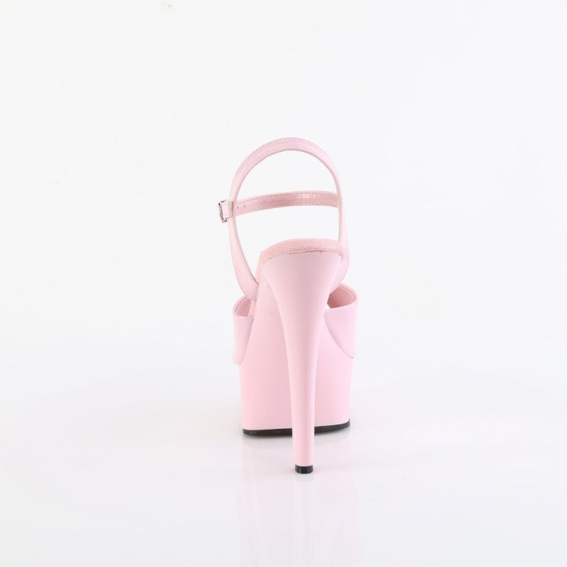 Pleaser Gleam-609 Women's Platform Heels Sandals Pink | NZ VBQMEF