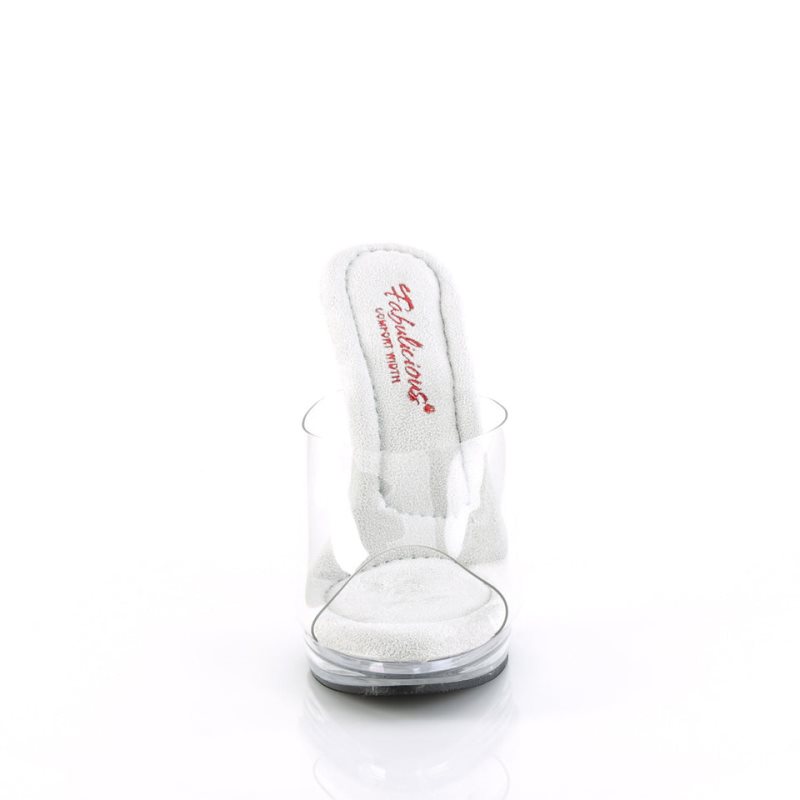 Pleaser Glory-501 Women's Platform Slides Clear | NZ VFWUYZ