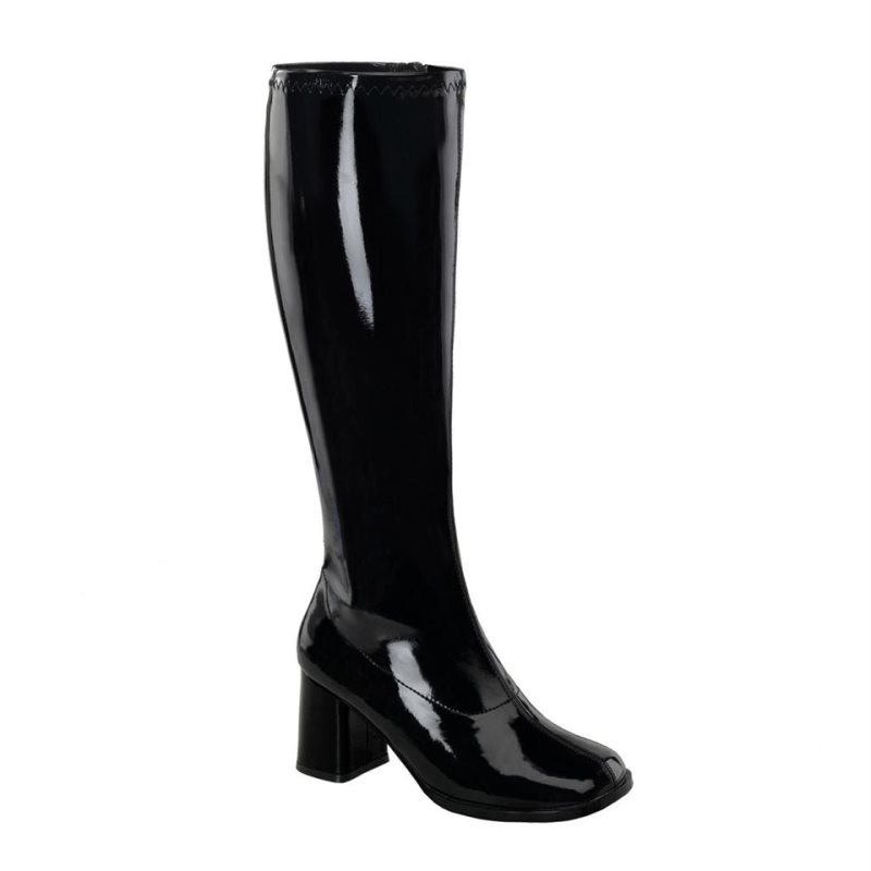 Pleaser Gogo-300WC Women\'s Knee-high Boots Black | NZ IKNMJY