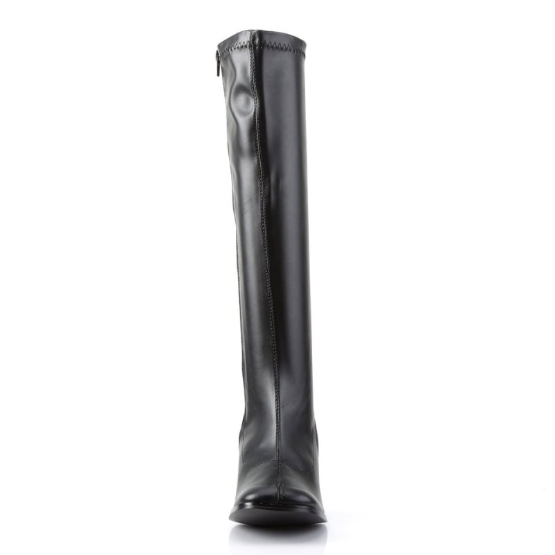 Pleaser Gogo-300 Vegan Leather Women's Knee-high Boots Black | NZ DQLNIB