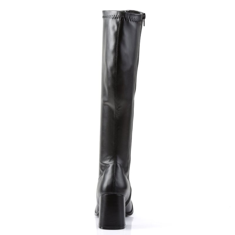 Pleaser Gogo-300 Vegan Leather Women's Knee-high Boots Black | NZ DQLNIB