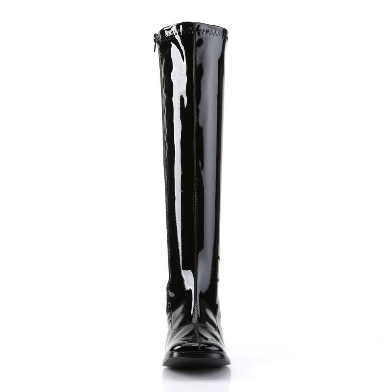 Pleaser Gogo-300 Women's Knee-high Boots Black | NZ EKCTGI