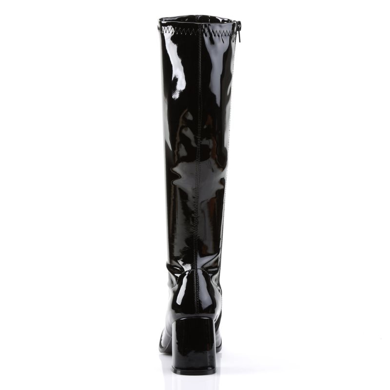 Pleaser Gogo-300 Women's Knee-high Boots Black | NZ EKCTGI