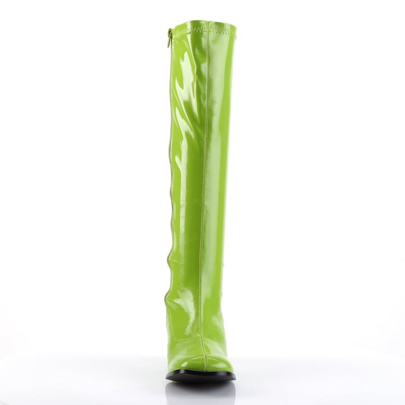 Pleaser Gogo-300 Women's Knee-high Boots Green | NZ CANGDI