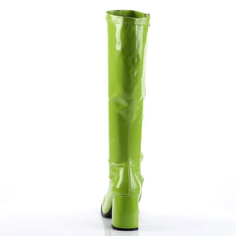 Pleaser Gogo-300 Women's Knee-high Boots Green | NZ CANGDI
