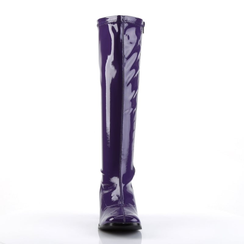 Pleaser Gogo-300 Women's Knee-high Boots Purple | NZ IJPBXT