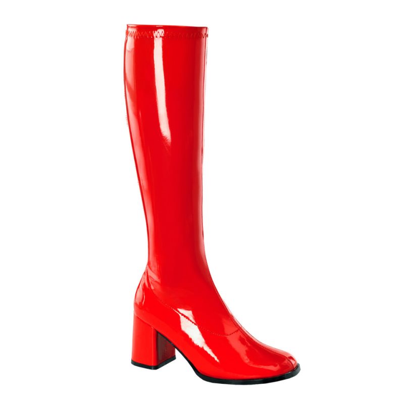 Pleaser Gogo-300 Women\'s Knee-high Boots Red | NZ AXOFCH