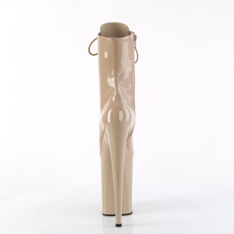 Pleaser Infinity-1020 Women's Heels Boots Beige | NZ VFSECD