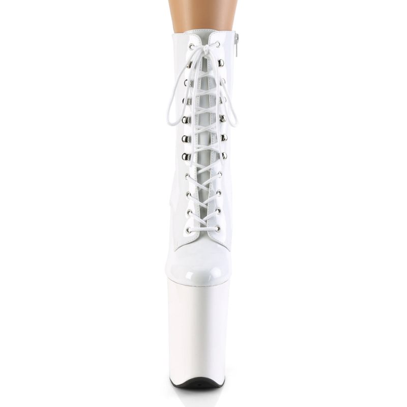Pleaser Infinity-1020 Women's Heels Boots White | NZ RWMGYS