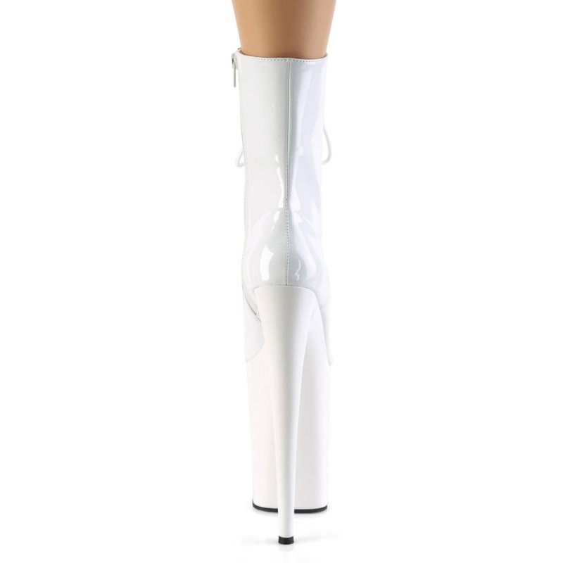 Pleaser Infinity-1020 Women's Heels Boots White | NZ RWMGYS