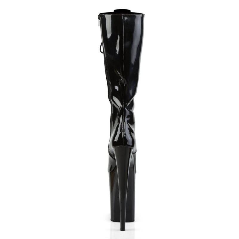 Pleaser Infinity-2020 Women's Knee-high Boots Black | NZ ZHDVIT