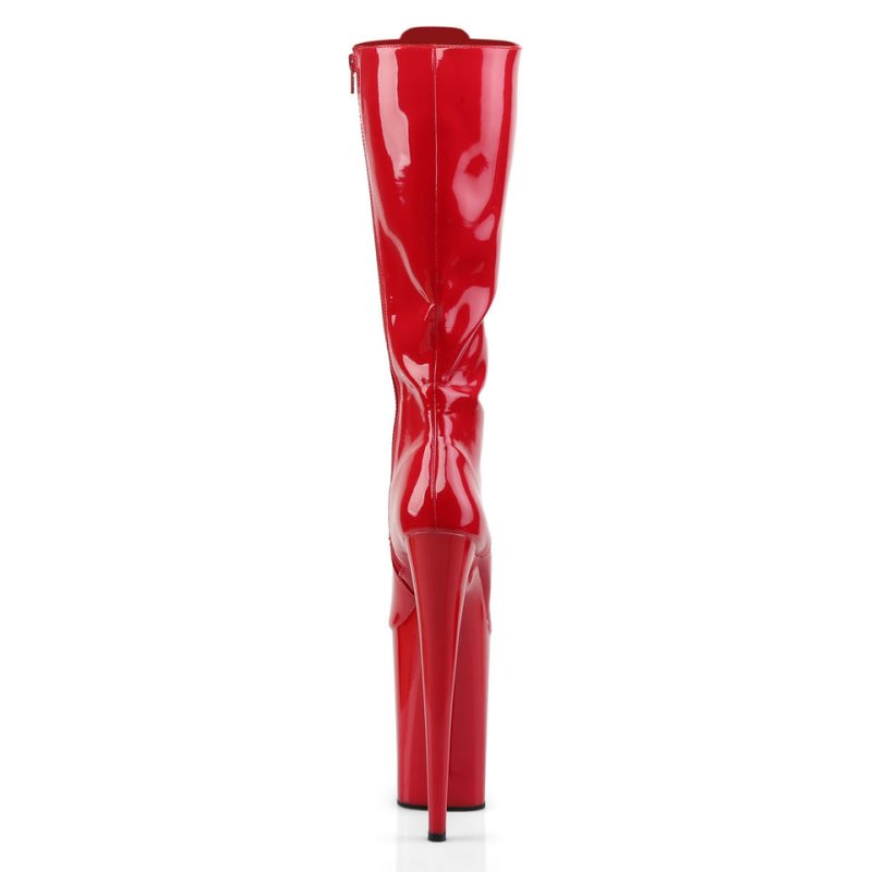 Pleaser Infinity-2020 Women's Knee-high Boots Red | NZ VEONHK