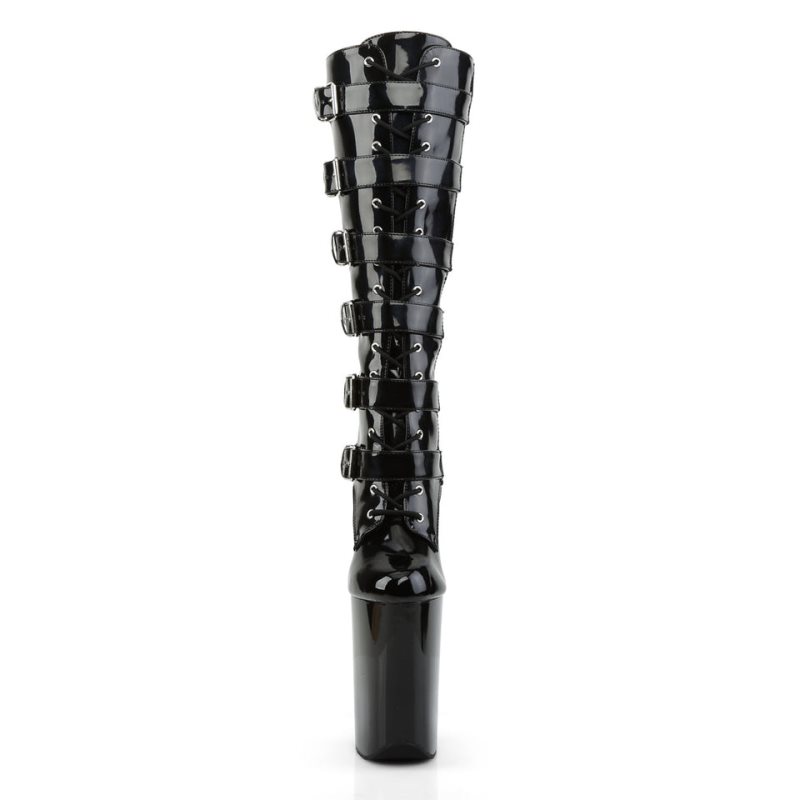 Pleaser Infinity-2049 Women's Knee-high Boots Black | NZ SDRNLU