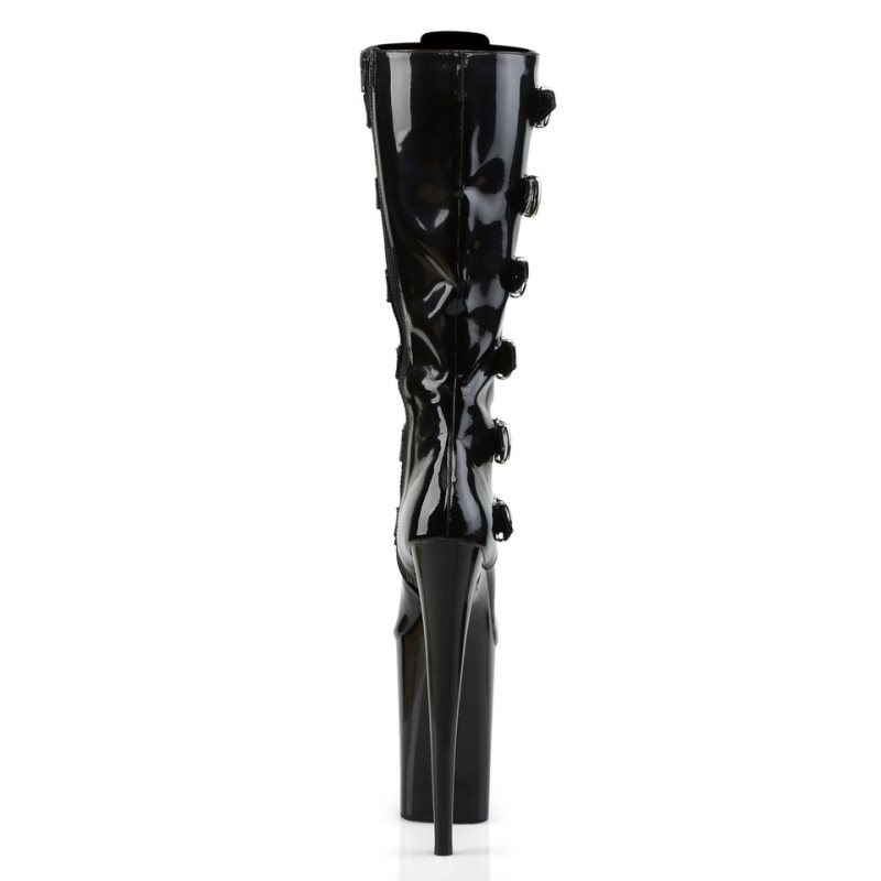 Pleaser Infinity-2049 Women's Knee-high Boots Black | NZ SDRNLU