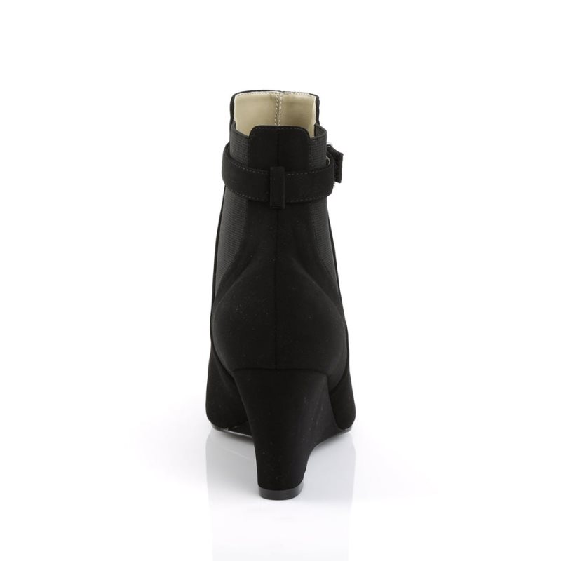 Pleaser Kimberly-102 Suede Women's Heels Boots Black | NZ QSKCZT