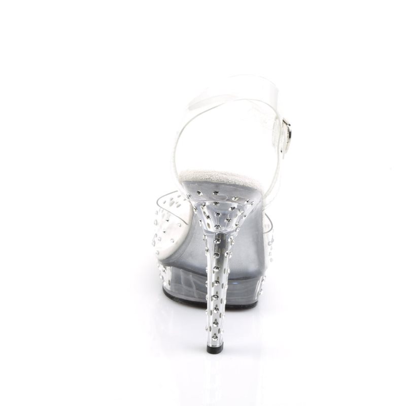 Pleaser Lip-108RS Women's Heels Sandals Clear | NZ CMQWOZ